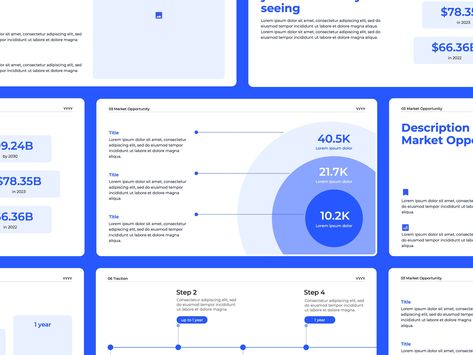 Startup pitch deck presentation by Yuliia Lytvynova on Dribbble Data Presentation Design, Presentation Graphics, Inforgrafic Design Idea, Pitch Deck Design Creative, Google Presentation Design, Diagram Ideas, Detail Page, Pitch Deck Presentation, Product Roadmap Design