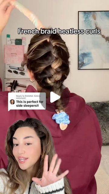 Sara Saadia on Instagram: "Full results are already on my page! Any more questions let me know! 🤍

#unicorncurls #heatlesscurls #hairhacks #hairtipsandtricks #hairideas #hairhacks101 #heatlesshairstyle #hairtutorial #hair" Unicorn Heatless Curls Tutorial, Unicorn Heatless Curls, Unicorn Curls, Unicorn Braid, Heat Free Curls, Heartless Curls, Heatless Hairstyles, Heatless Curls, French Braid