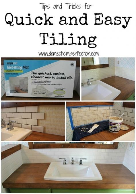 How to tile the easy way...lots of time saving ideas! Time Saving Tips, Diy Tile, Diy Remodel, Makeover Ideas, Simple Bathroom, Kitchen Redo, Home Repairs, Time Saving, Diy Home Improvement