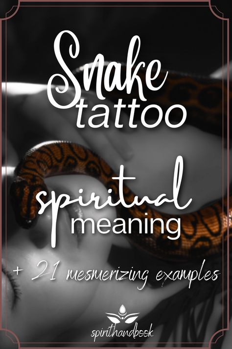 Are you considering getting a snake tattoo? If so, you're making an excellent choice, as the snake symbolizes many positive spiritual meanings. From strength and rebirth, to protection and guidance, a tattoo of this powerful reptile surely makes a captivating statement about who you are and what you stand for. Read now to discover the beautiful spiritual meaning of a snake tattoo – and be mesmerized by our 21 examples! Snake Meaning Spiritual Tattoo, Snake And Moon Tattoo Meaning, Animal Tattoo With Meaning, Snake Tattoo Men Leg, Snake Tattoo Hand Man, Tattoo Back Snake, What Does A Snake Tattoo Symbolize, Snake And Tree Tattoo, Serpent Tattoo Meaning