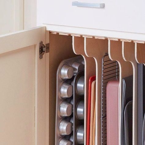 Front Products on Instagram: "How useful would this be in your kitchen?😱⠀⠀⠀⠀ ⠀⠀ Those big items require creative storage solutions! These dividers are perfect to hold platters and serving trays in place!😍⠀⠀⠀⠀ ⠀⠀ 💡Hey guys, if you liked this post tap that save button on the right corner to file it away for future!⁠ ➖➖➖➖➖➖➖➖➖⁠ ⚠️This is an inspirational post, items not available for sale ⠀⠀⁠ Follow us @frontproducts for more new ideas! ⠀⁠ ➖➖➖➖➖➖➖➖➖ 📸All rights and credits to the respective own Kitchen Storage Ideas, Studio Kitchen, Cabinet Ideas, Kitchen Cabinet Organization, Wooden Utensils, Cabinets Organization, False Ceiling, Natural Sweeteners, Traditional Kitchen