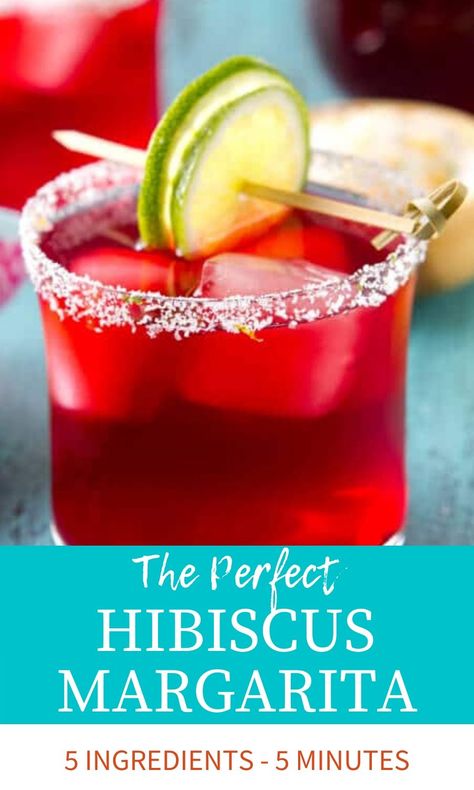 Jamaican Margarita Recipe, Hibiscus Margarita Recipe, Wine Margarita Recipe, Fun Margarita Recipes, Jamaica Margarita, Tropical Margarita Recipe, Easy Margarita Recipes, Fruity Margarita Recipe, Hawaiian Margarita