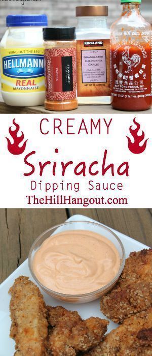 Creamy Sriracha Dipping Sauce from http://TheHillHangout.com. It's not a healthy recipe, but it will get your family gathered around the kitchen table for dinner. Sour Cream Siracha, Recipes Using Sriracha Sauce, Creamy Sriracha Sauce, Sriracha Dipping Sauce, Sriracha Mayo Sauce, Chicken Sauces, Sriracha Sauce Recipe, Siracha Sauce, Sriracha Recipes