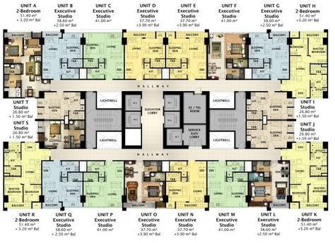 Greenbelt Hamilton - Megaworld Makati Condo Typical Floor Plan Apartments, 5 Star Hotel Floor Plan, 5 Star Hotel Room, Condo Plan, Plan Condo, Condominium Floor Plan, Ideas For Flooring, Hotel Room Plan, Condominium Architecture