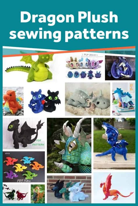 Plush Sewing Patterns, Toy Sewing Patterns, Cute Baby Dragon, Puff The Magic Dragon, Felt Dragon, Magic Dragon, Sloth Plush, Mini Dragon, Toy Sewing