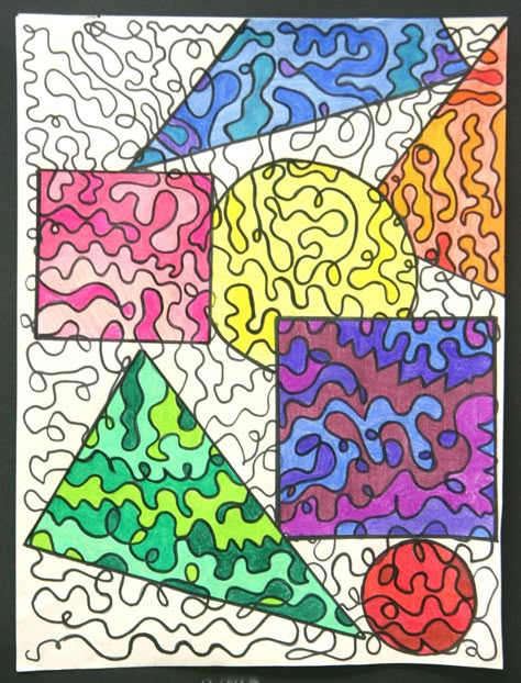 Splish Splash Splatter: The Longest Line Drawings Classe D'art, 4th Grade Art, 5th Grade Art, Classroom Art, Math Art, Art Lesson Ideas, Homeschool Art, Art Lessons Elementary, School Art Projects