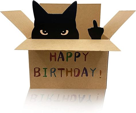 Amazon.com : Birthday Card - Cat Birthday Card for Men Women - Funny Happy birthday Card for Friends : Office Products Cat Cards Handmade, Cat Happy Birthday, Birthday Gift Card Holder, 3d Birthday Card, Happy Birthday Card Funny, Cat Happy, Cat Birthday Card, Birthday Gift Cards, Funny Happy Birthday