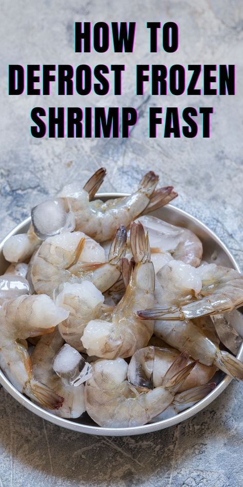 Looking for quick ways to defrost shrimp? Our guide covers everything you need to know! Discover storage tips, learn how to cook shrimp from frozen, and identify quality indicators. Whether you're making shrimp scampi or a seafood stir-fry, these tips will ensure your shrimp dishes are delicious and safe to eat. Say goodbye to last-minute thawing hassles and enjoy your favorite shrimp recipes with ease! Cooked Shrimp Recipes Frozen, Cooking Frozen Shrimp, Shrimp From Frozen, Thaw Frozen Shrimp, How To Clean Shrimp, Frozen Shrimp Recipes, Frozen Cooked Shrimp, Cooked Shrimp Recipes, Cook Shrimp