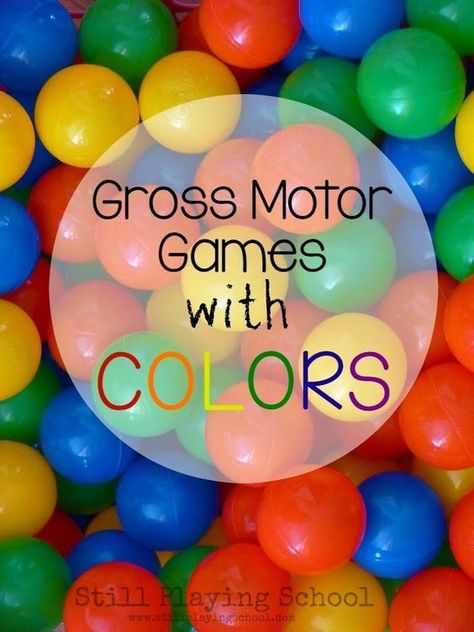 Color Gross Motor Games for Kids from Still Playing School - repinned by @PediaStaff – Please Visit  ht.ly/63sNt for all our pediatric therapy pins Motor Games For Kids, Gross Motor Games, Gross Motor Activity, Feeling Safe, Preschool Colors, Halloween Games For Kids, Gross Motor Activities, Motor Skills Activities, Games For Toddlers