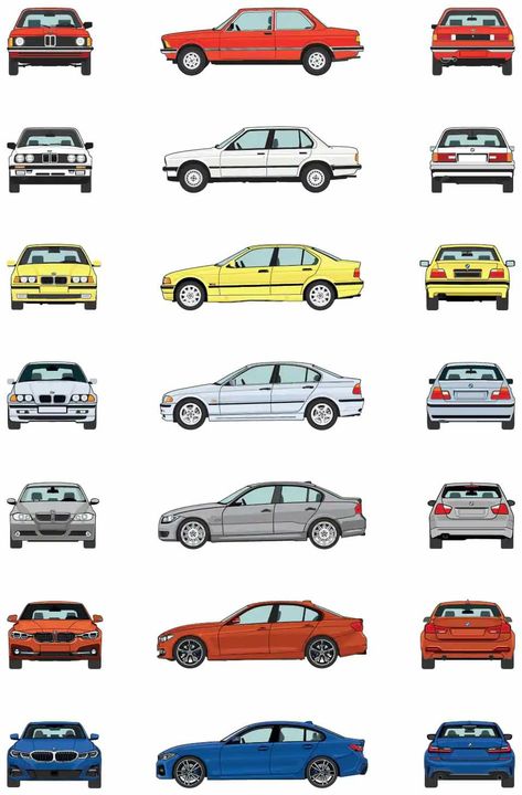 #art #bmw Bmw Art, Bmw Series, Bmw Models, Bmw Cars, Different Types, Evolution, Motorcycles, Bmw, Gif