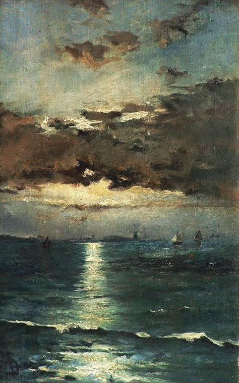 Alfred Stevens (1823-1906) ~ Belgian Artist ~ Seascape 1890 Alfred Stevens, Hur Man Målar, Pablo Neruda, Aesthetic Painting, Painting Inspiration, Classic Art, Aesthetic Art, Landscape Art, Love Art