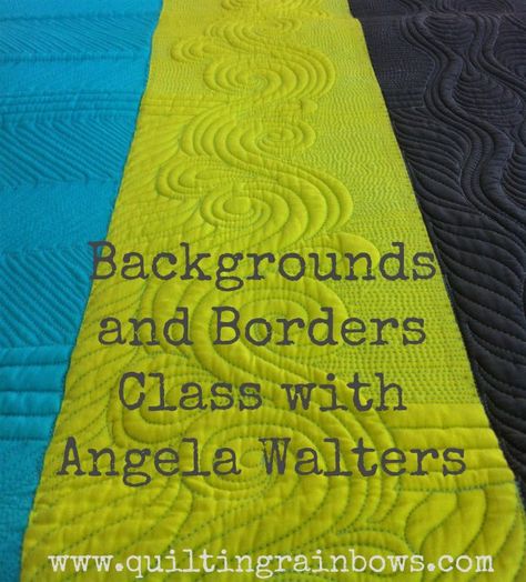 background-borders-class-angela-walters More Easy Hand Quilting, Midnight Quilt Show, Quilting Borders, Fmq Designs, Machine Quilting Tutorial, Angela Walters, Hand Quilting Designs, Quilting Stitch Patterns, Patchwork Quilting Designs