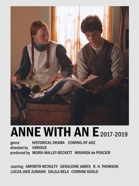 Netflix Addict Movie Template, Anne Movie, Closer Movie, Gilbert And Anne, Polaroid Posters, Period Piece, Polaroid Poster, Comfort Movies, Movie Covers