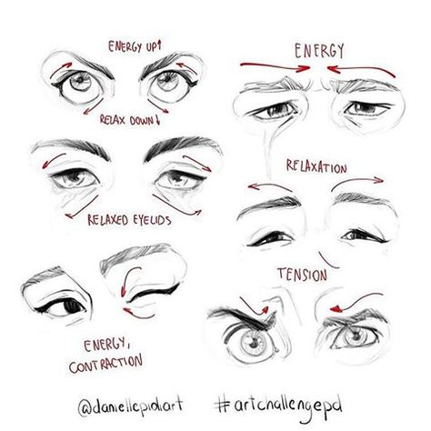 Happy Saturday everyone! What about practicing drawing eyes and different emotions today? Eyes are the window to our soul Being able to draw your character’s emotions will help you in preparing character sheets . Awesome quick tutorial by @daniellepioliart our guest in episode 21 artsideoflife.com/danielle-pioli/ . #artstepbystep #drawingtutorial #arttutorial #illustrationprocess #illustrationpractice #artpractice #howtodraw #drawingtips #arttips #paintingtips #drawinganatomyandart # Facial Expressions Drawing, Realistic Eye Drawing, Eye Expressions, Drawing Face Expressions, Drawing Expressions, 캐릭터 드로잉, Anatomy Drawing, Anatomy Reference, Drawing Practice