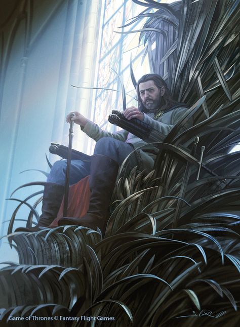 Eddard Stark in the iron throne , Joshua Cairos on ArtStation at https://www.artstation.com/artwork/w8rKA5 Lord Eddard Stark, Eddard Stark, The Iron Throne, Ned Stark, Game Of Thrones Books, Game Of Thrones Artwork, Hand Of The King, Fire Fans, Got Game Of Thrones