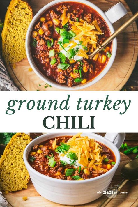 Ground Turkey Chili Recipe, Beef Stews, Ground Turkey Chili, Turkey Chili Recipe, 2023 Recipes, Freezer Food, Freezable Meals, Chili Recipe Turkey, Roasted Butternut Squash Soup