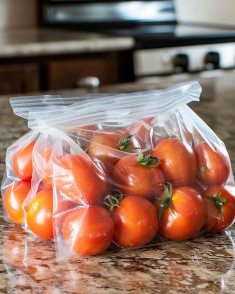 6 clever ways to keep and store tomatoes so they are fresh for weeks on end Beef Steak Tomatoes, Steak Tomatoes, Store Tomatoes, Vacuum Sealing Food, Freezing Tomatoes, Perfect Baked Potato, Baking Healthy, Long Term Storage, Storage Tips