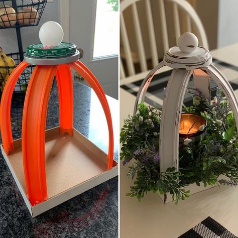 Repurposing Old Chairs, Dollar Tree Lanterns Diy, Dollar Store Diy Projects, Tafel Decor, Front Porch Christmas Decor, Diy Lanterns, Diy Crafts Room Decor, Diy Dollar Tree Decor, Dollar Tree Decor