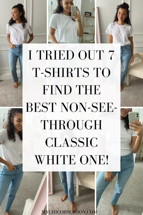 Best White T Shirt Women Classy, Styling A T Shirt Outfit, Best Layering Tee Shirts, Best Fitted White Tshirt, Best Womens T Shirts, Womens Tee Shirts, Casual Tshirt Women, T Shirts Dress Outfit, White T-shirt Women