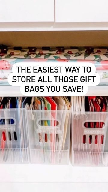 Storing Gift Bags And Tissue Paper, Storing Tissue Paper And Gift Bags, Gift Bags Organization, How To Organize Gift Bags And Tissue Paper, Organization Ideas For Gift Bags, Organizing Gift Bags And Tissue Paper, Gift Bag And Tissue Paper Organization, Storing Paper Bags, Birthday Bag Storage Ideas