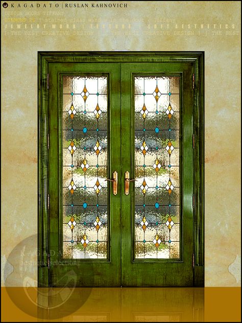 Diamond Stained Glass Window, Stain Glass Cabinet Doors, Stained Glass Sliding Doors, Stained Glass Cabinet Doors, Stainglass Doors, Stain Glass Door, Stained Glass Cabinets, Stained Glass Doors, Painting On Glass Windows