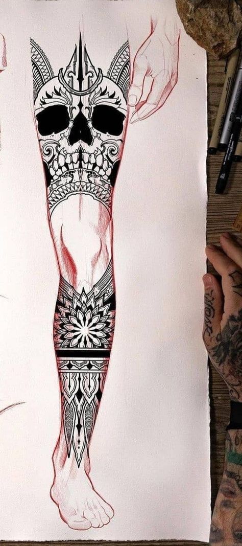 Calf Sleeve Tattoo, Geometric Tattoo Leg, Forearm Cover Up Tattoos, Chest Tattoo Drawings, Calf Tattoo Men, Japanese Leg Tattoo, Dragon Tattoo Drawing, Geometric Sleeve Tattoo, Full Leg Tattoos