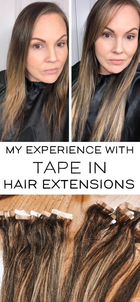 In this post, I am sharing all about my experience with tape in hair extensions. In this post I will share how the tape in extensions are installed and removed, the upkeep and maintenance involved and my overall impressions. #hairextensions #tapeins #tapeinhairextensions Tips For Tape In Hair Extensions, Brunette Tape In Extensions, Tape In Hair Extensions Maintenance, Easihair Pro Extensions, Balayage Tape In Extensions, How To Blend Tape In Extensions, Hair Extensions For Fullness, How To Style Hair With Tape Extensions, Sway Hair Extensions