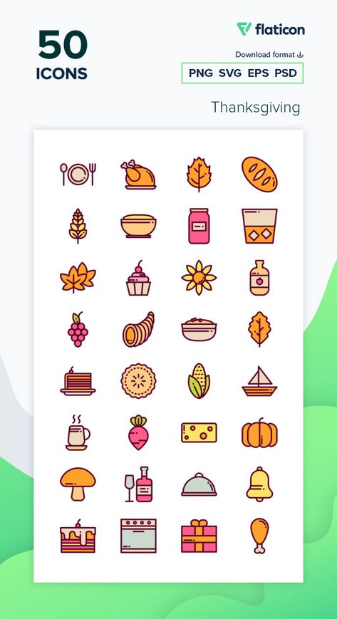 Thanksgiving Icons, Small Thanksgiving, Thanksgiving Icon, Sticker Icon, Thanksgiving Design, Free Icon Packs, Food Stickers, Free Icon, Flat Icon