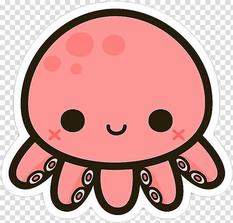 Cartoon Squid, Easy Octopus Drawing, Rabbit Cartoon Drawing, Chibi Drawings Kawaii, Squid Drawing, Octopus Drawing, Octopus Illustration, Rainbow Cartoon, Monkey Illustration