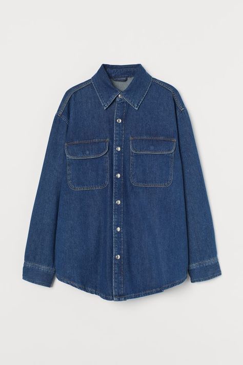 Embroidered Denim Shirt, Oversized Denim Shirt, Blue Denim Shirt, Loose Fit Shirts, Perfect Denim, Denim Blouse, Embroidered Denim, Light Denim, Oversized Shirt