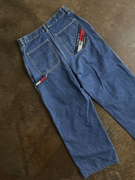 Vintage Tommy Hilfiger Kids Jeans - Shop Vintage Vibes Vintage Blue Cotton Cargo Jeans, Vintage Blue Baggy Cargo Jeans, Tommy Hilfiger Denim Bottoms, Toddler Vintage Levis, Kids Denim Jeans, Vintage Tommy Hilfiger Jeans, Tommy Hilfiger Kids, Vintage Tommy Hilfiger, Tommy Hilfiger Jeans