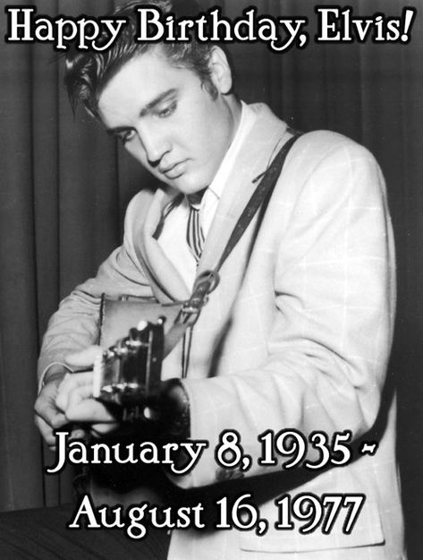 Elvis..Happy 80th Birthday..in Heaven...Play them some Rock~N~Roll :) Happy Birthday Elvis, Elvis Quotes, If I Can Dream, King Elvis Presley, Elvis Presley Images, Uss Arizona, Young Elvis, Elvis Presley Photos, Pearl Harbor