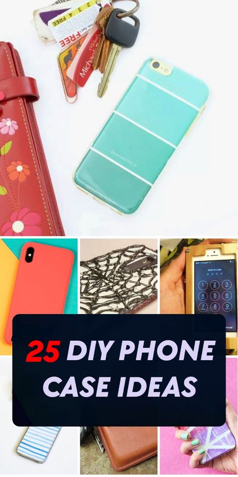 Transform your phone's look with these creative and easy DIY phone case ideas. From colorful wraps to custom designs, personalize your phone with style. Phone Cases Diy Homemade, Cricut Phone Case Ideas, Hot Glue Phone Case, Kids Phone Cases, Cell Phone Cases Diy, Make A Phone Case, Diy Hello Kitty, Cell Phone Covers, Clear Phone Case