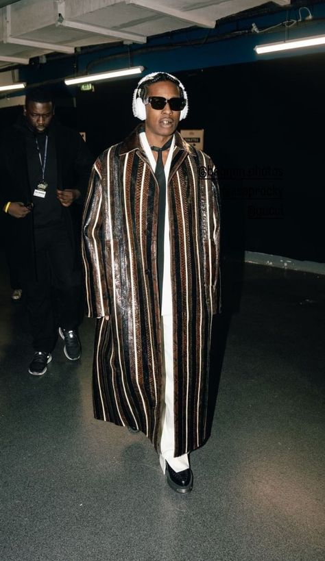 Home / X Asap Rocky Outfits, Asap Rocky Fashion, Fashion Collection Inspiration, Black Men Fashion Urban, 2024 Menswear, High Fashion Men, Leather Coat Jacket, Mens Trendy Outfits, Asap Rocky