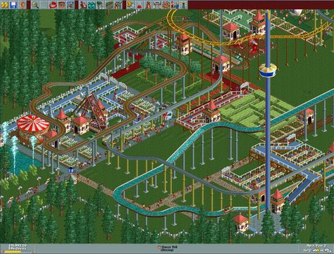 Roller Coaster Tycoon http://davidlivermore.hubpages.com/video/How-to-Start-Your-Park-in-Roller-Coaster-Tycoon Roller Coaster Tycoon Ideas, Roller Coaster Wallpaper, Zyn Aesthetic, Rollercoaster Tycoon, Roller Coaster Tycoon, Insane Roller Coasters, Rockin Roller Coaster, Biggest Roller Coaster In The World, Computer Game