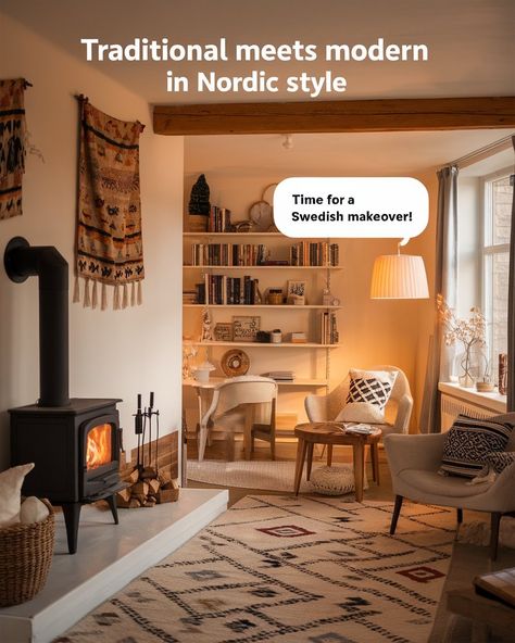 Love the charm of traditional Swedish decor but want a modern twist? 🏡 Discover how to blend classic Swedish design with fresh Nordic clothing ideas and incorporate scandinavian folk art elements into your space. Add folk art flowers and folk art ornament pieces to give your home a cozy, stylish makeover that respects tradition but embraces the now. How would you modernize a classic look? #gg #homedesigninsider #traditionalswedishdesign Classic Nordic Interior, German Decor Interior Design, Norwegian Home Decor, 1950s House Interior, 1930 House Renovation, Nordic Clothing, Swedish Home Decor, German Decor, 1930 House