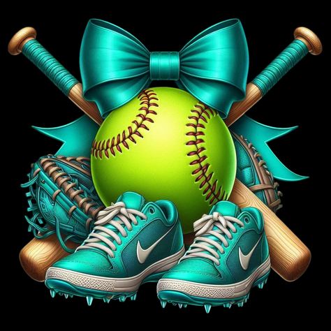 Softball Preppy, Preppy Softball, Softball Graphics, Cute Softball Quotes, Baseball Portraits, Ball Pictures, Softball Posters, Softball Clipart, Softball Cheers