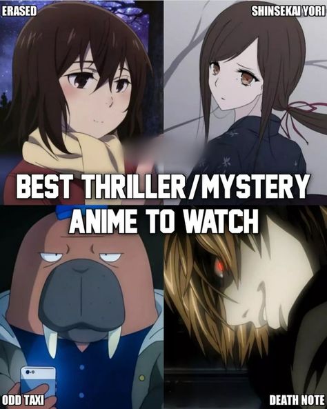 Best thriller/mystery anime to watch Mystery Anime, Thriller Anime, Anime To Watch, Animes To Watch, Anime Recommendations, Anime Reccomendations, Mystery Thriller, Anime Sketch, Great Stories