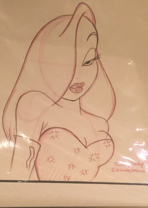 Jessica Rabbit Sketch, Jessica Rabbit Drawing, Princesses Drawing, Roger Rabbit Characters, Jessica Rabbit Tattoo, Jessica Rabbit And Roger Rabbit, Accessories Drawings, Drawings To Do When Bored, Chicano Drawing