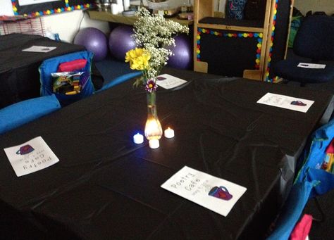 Poetry Cafe Classroom Ideas, Poetry Cafe Classroom Decorations, Classroom Poetry Cafe, Poetry Night Decorations, Poetry Cafe Room Transformation, Poetry Cafe Classroom, Poetry Classroom, Poetry Cafe, Elementary Poetry