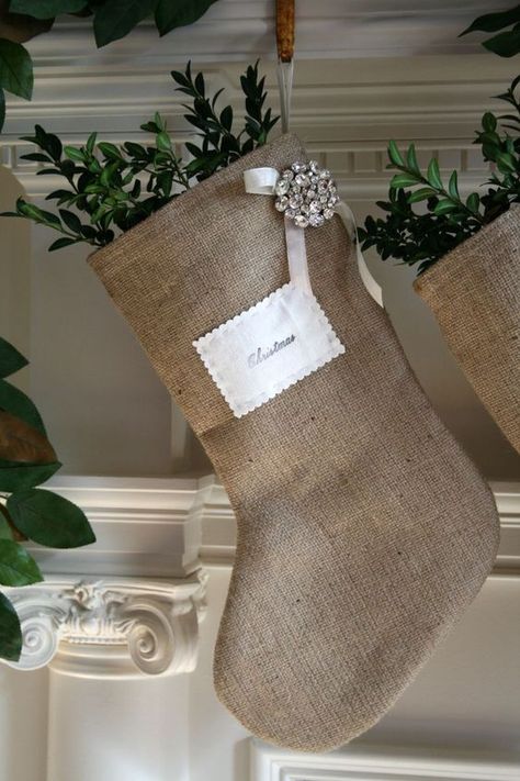 Burlap Christmas Stockings, Burlap Stockings, Christmas Tablescape, Xmas Deco, Burlap Christmas, Noel Christmas, Merry Little Christmas, Holiday Inspiration, Christmas Love