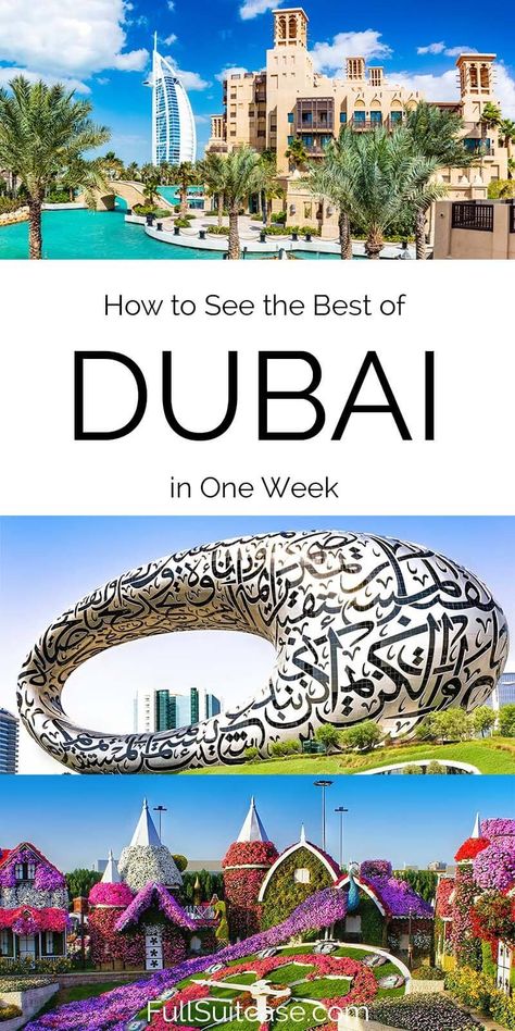 Detailed Dubai Itinerary for up to 7 Days (+Map & Planning Tips) Dubai Itinerary, Dubai Map, Dubai Aquarium, Miracle Garden, Visit Yellowstone, Desert Tour, California National Parks, Perfect Itinerary, Dubai Travel