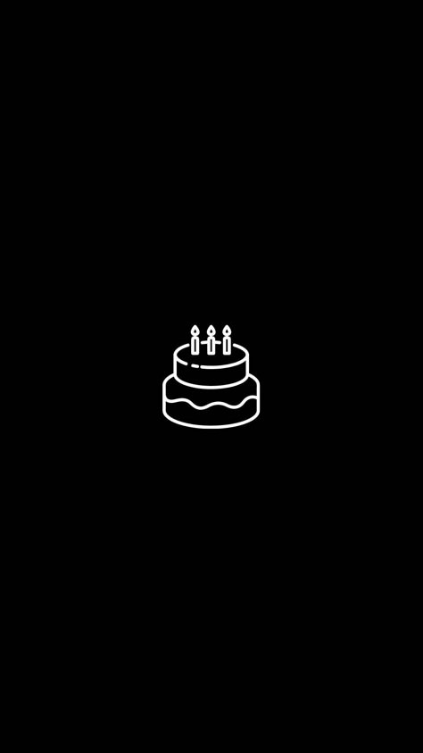 Happy birthday instagram story highlight cover black white