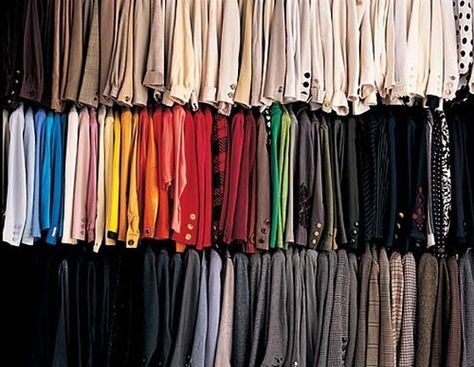 Our closets might look like this… | 31 INFJ Problems Color Coded Closet, Color Coordinated Closet, Infj Problems, Ikea Closet, Clothes Closet Organization, Closet Organization Diy, Dream Closets, Clothes Closet, Master Closet