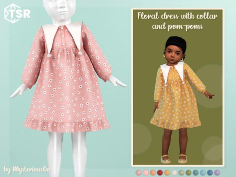 Sims 4 Vintage Glamour, Sims 4 Infant, Sims 4 Game Mods, Tumblr Sims 4, Dress With Collar, Sims 4 Teen, Sims 4 Dresses, Sims 4 Toddler, Sims 4 Downloads