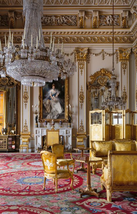 Inside Buckingham Palace’s Resplendent, Never-Before-Seen Rooms | Vogue French Palace, Rococo Interior, London Residence, London Queen, Royal Pavilion, Palace Interior, Royal Residence, Fairytale Castle, Royal Palace