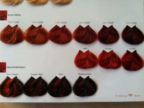 Natural Red Hair Dye, True Winter Color Palette, Brown Hair Color Chart, Loreal Hair Color, Copper Red Hair, Natural Red Hair, Dyed Red Hair, Red Shades, Hair Color Chart