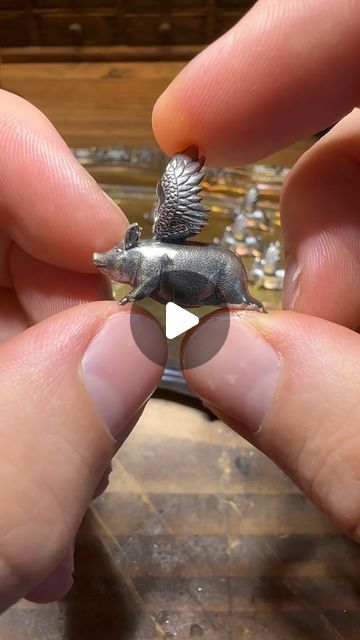 V.M. Saph Brooks on Instagram: "Pigs can fly….new production release of pendants. Hand carved in wax first before casting 🪽" Wax Casting Jewelry, Casting Jewelry, April 12, Pigs, Hand Carved, Wax, It Cast, Carving, Sculpture