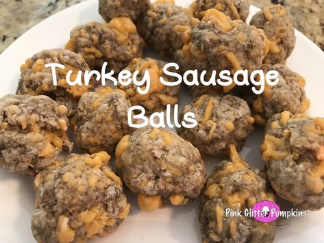 Sausage Ballls, Turkey Sausage Crumbles Recipe, Turkey Sausage Balls, Sausage Ball, Turkey Sausage Recipes, Ground Turkey Sausage, Pancake Mix Recipe, Alpha Gal, Sausage Balls Recipe