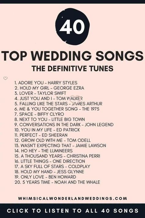 Modern Wedding Songs, Top Wedding Songs, Wedding Song Playlist, Wedding Song List, First Dance Wedding Songs, Best Wedding Songs, Wedding Dance Songs, Wedding Playlist, Wedding Song